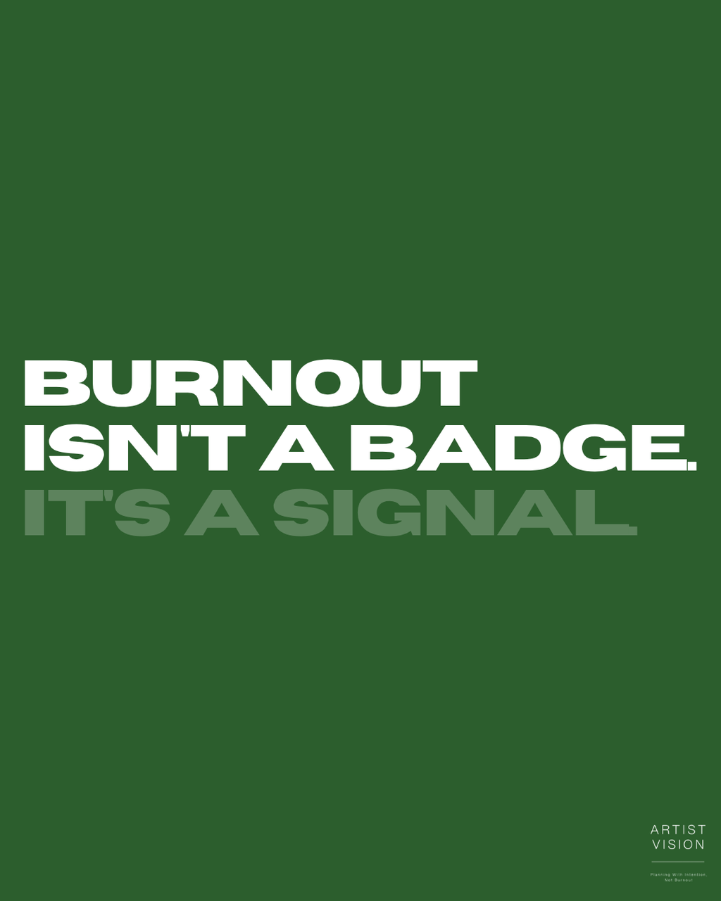 Artist Vision Workbook: Planning With Intention, Not Burnout
