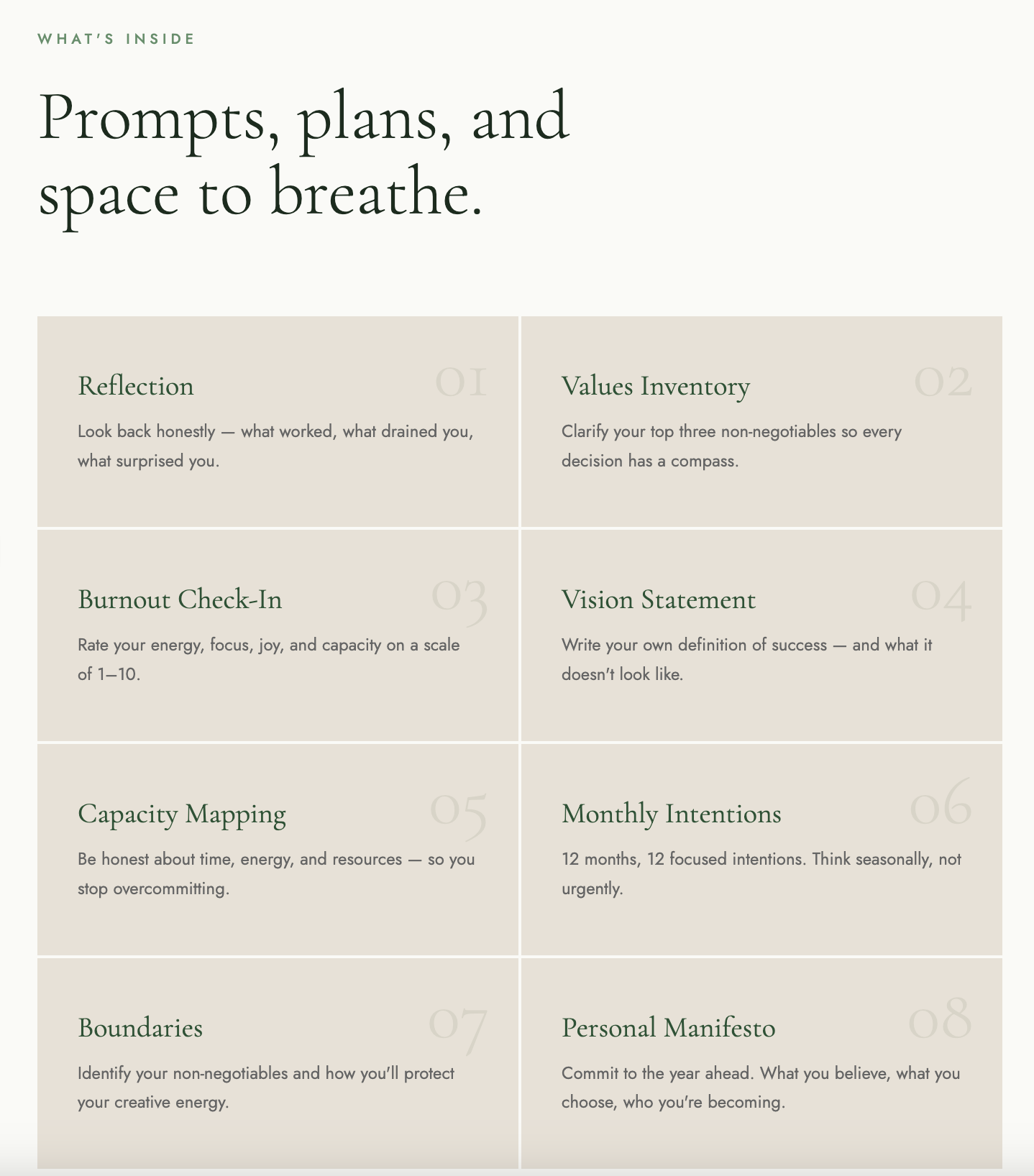 Artist Vision: Planning With Intention, Not Burnout (Workbook — Creative Planning & Burnout Recovery Journal)